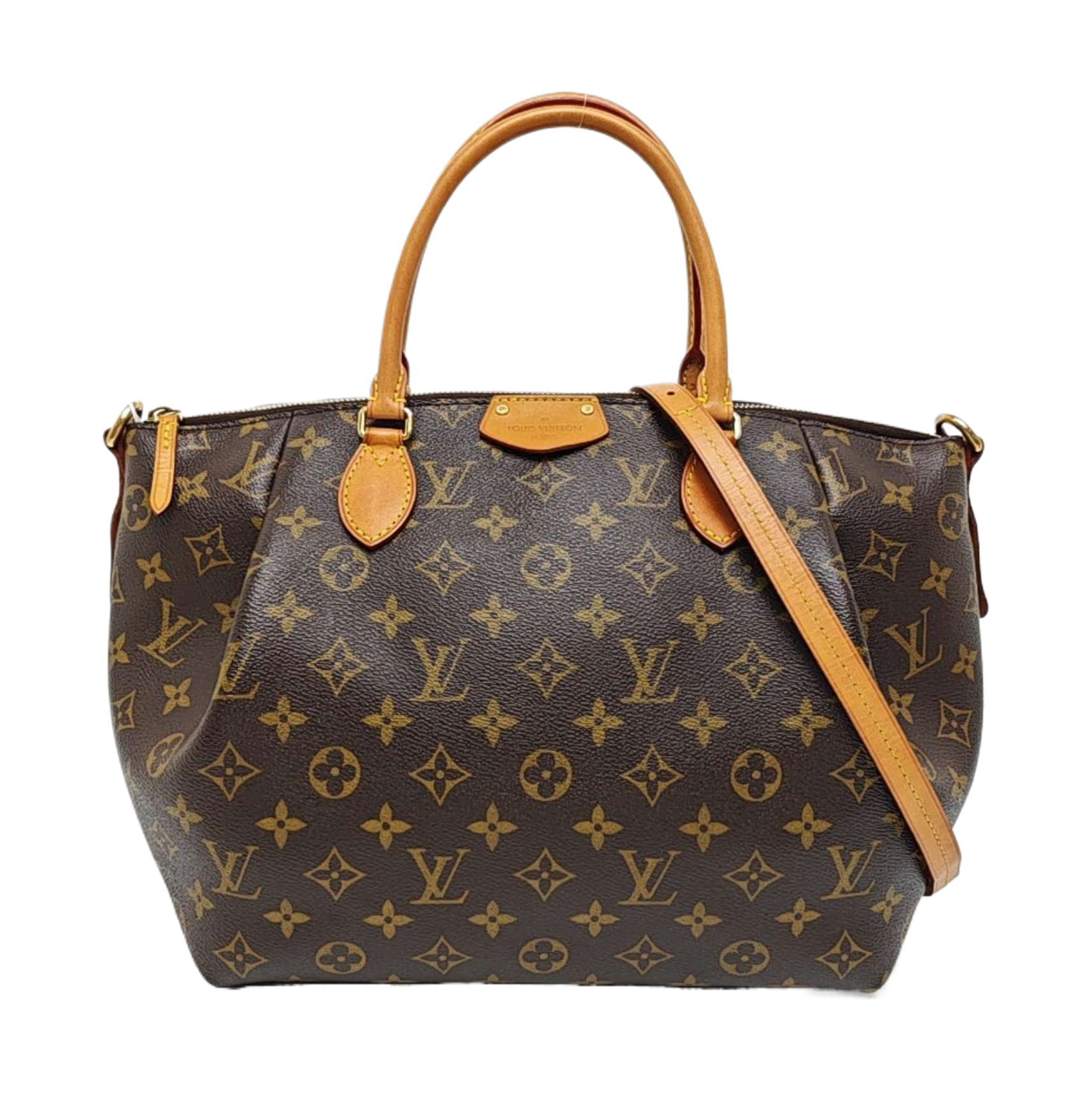 TURENNE MM Monogram Coated Canvas Brown