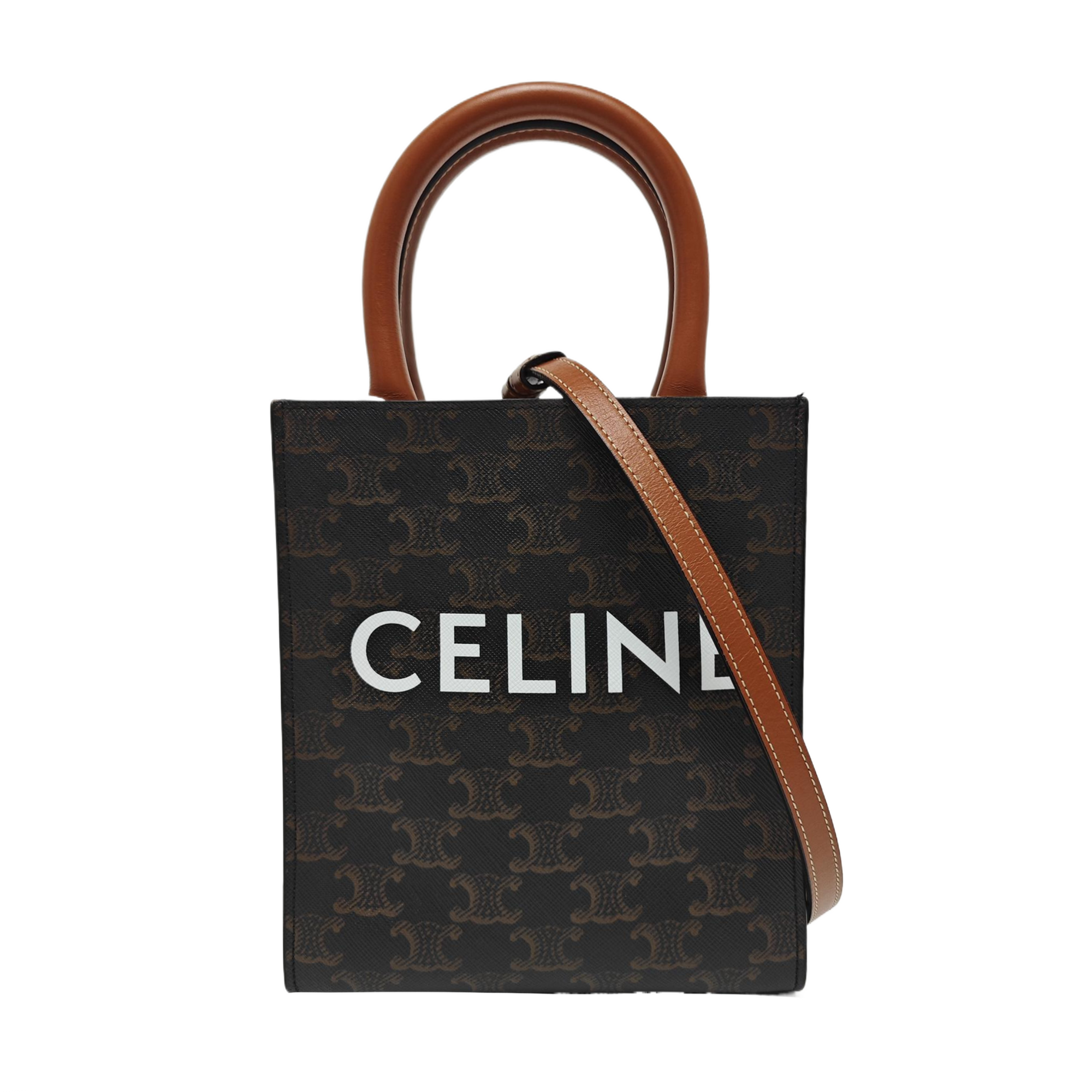 CABAS CELINE Mini Coated Canvas Brown