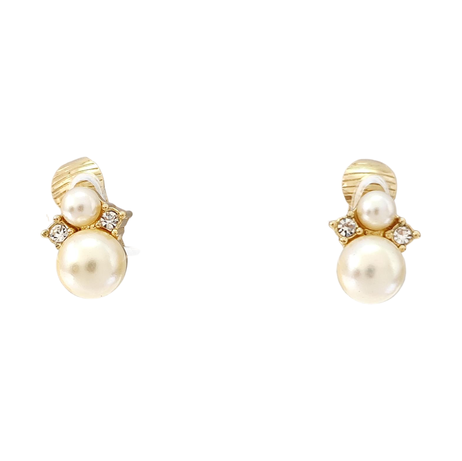 Metal White Clip On Earrings