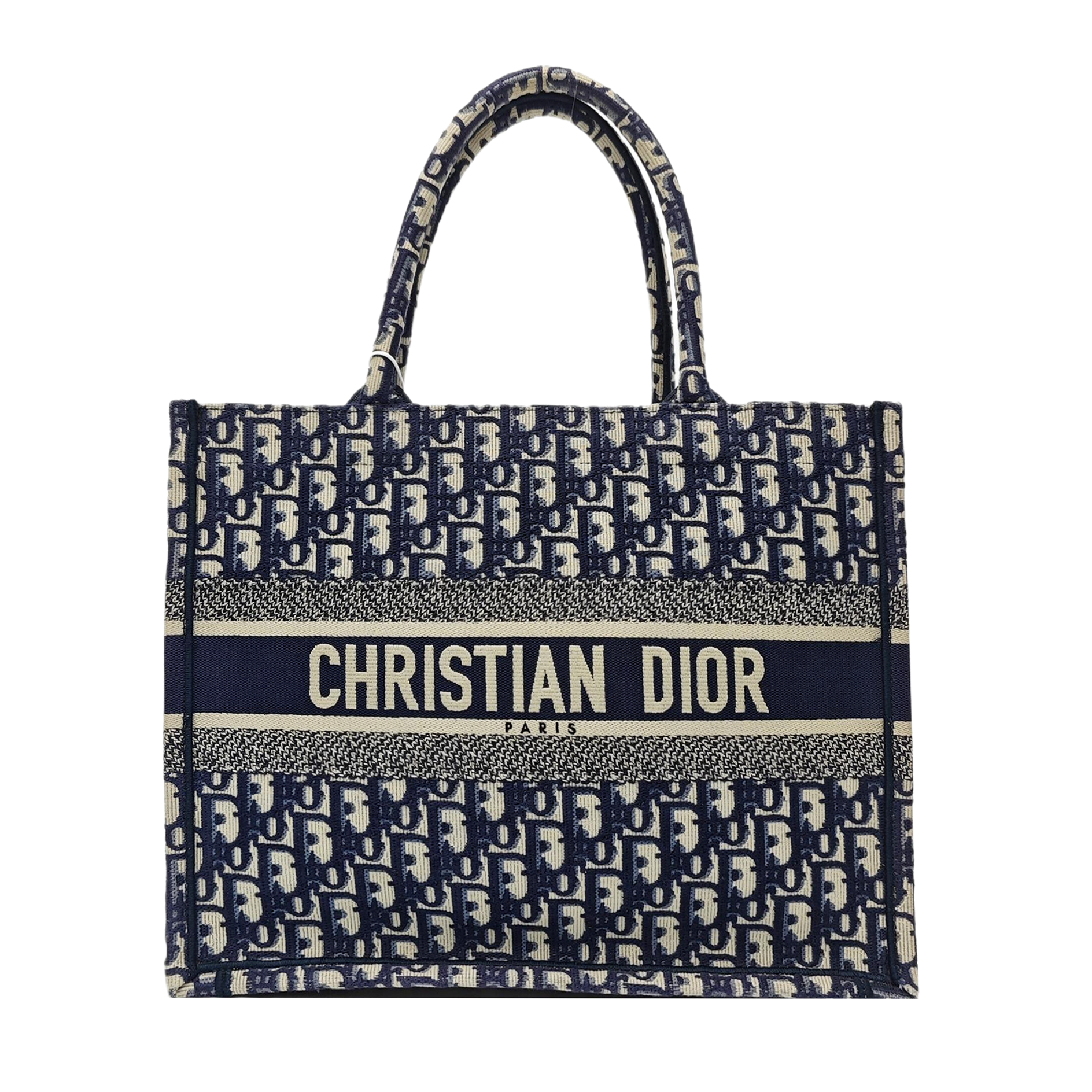Book Tote Medium Oblique Canvas Blue