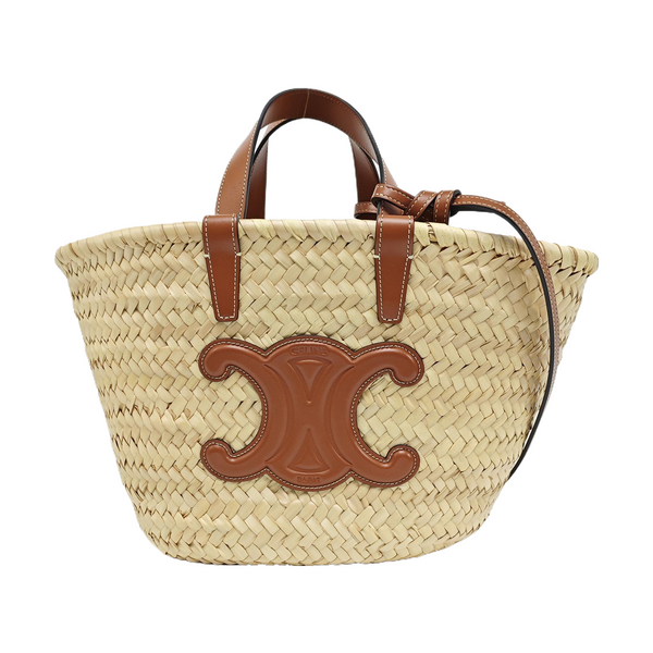 TEEN TRIOMPHE CELINE CLASSIC Small Straw Beige