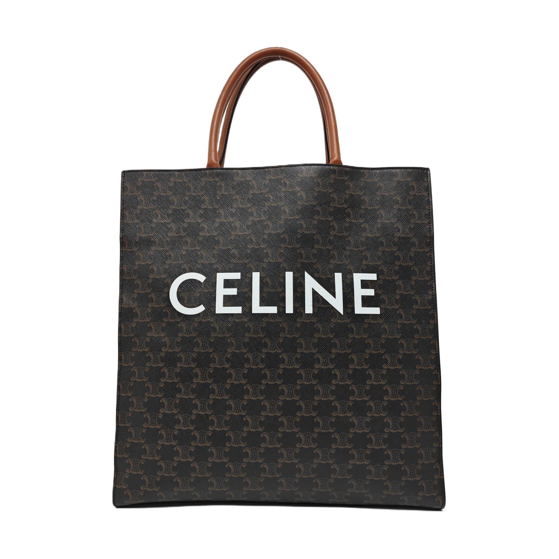 CABAS CELINE Medium Coated Canvas Brown