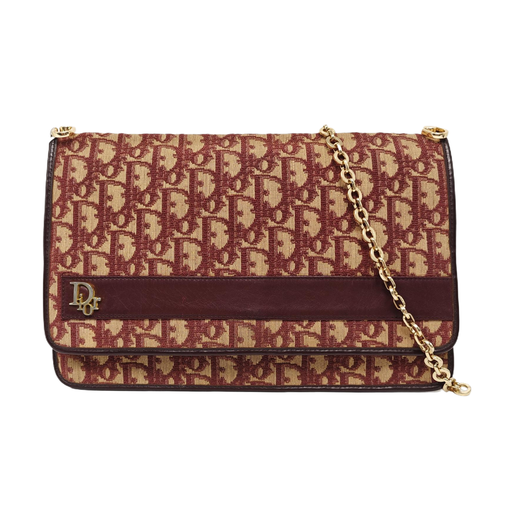 Oblique Canvas Shoulder Bag Red