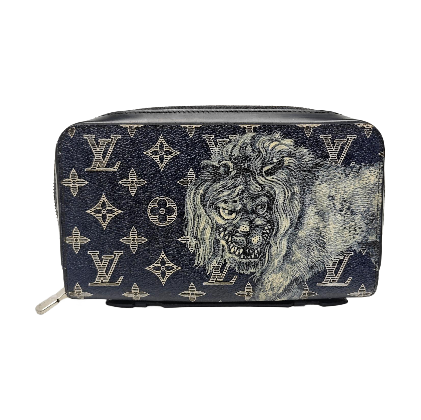 TROUSSE TOILETTE Monogram Coated Canvas Blue