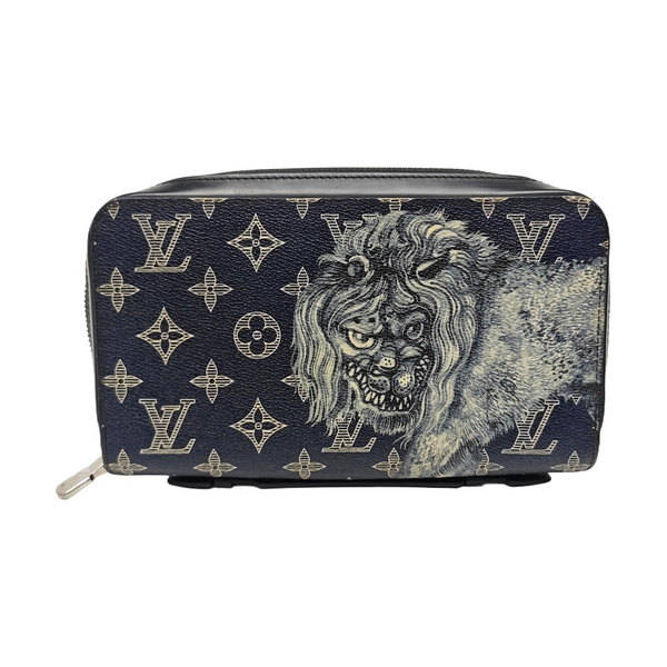 TROUSSE TOILETTE Monogram Coated Canvas Blue