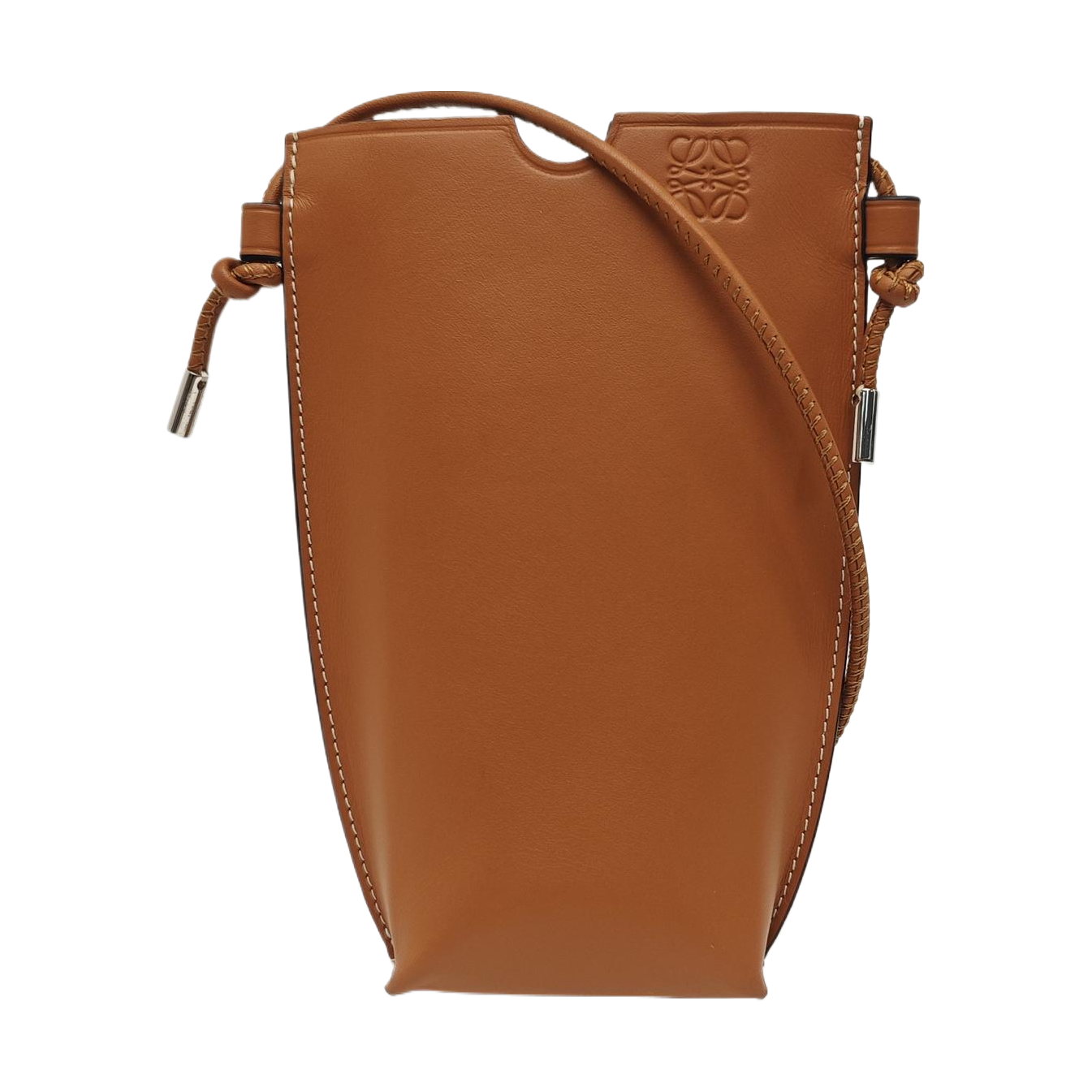 Calfskin Shoulder Bag Brown