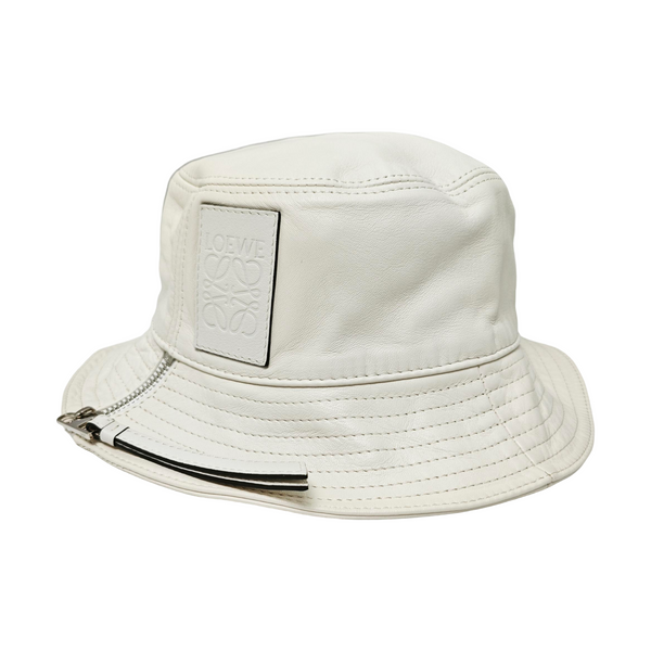 Leather Hat White