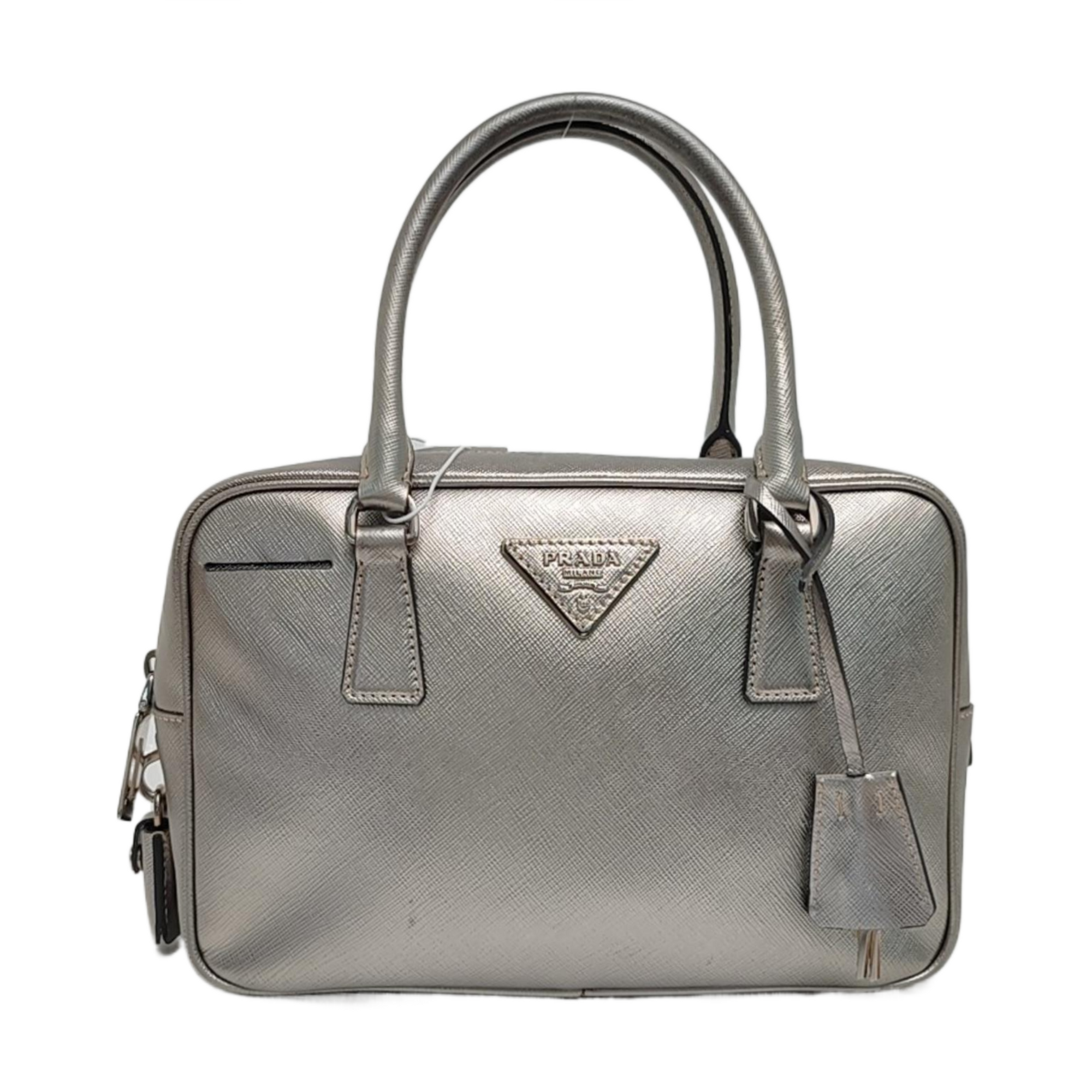 Bauletto Saffiano Saffiano Calfskin Silver
