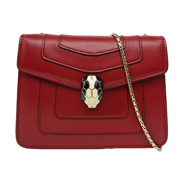 SERPENTI FOREVER Small Calfskin Red
