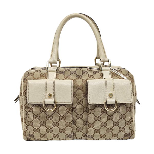 Monogram Canvas Top Handle Bag Brown