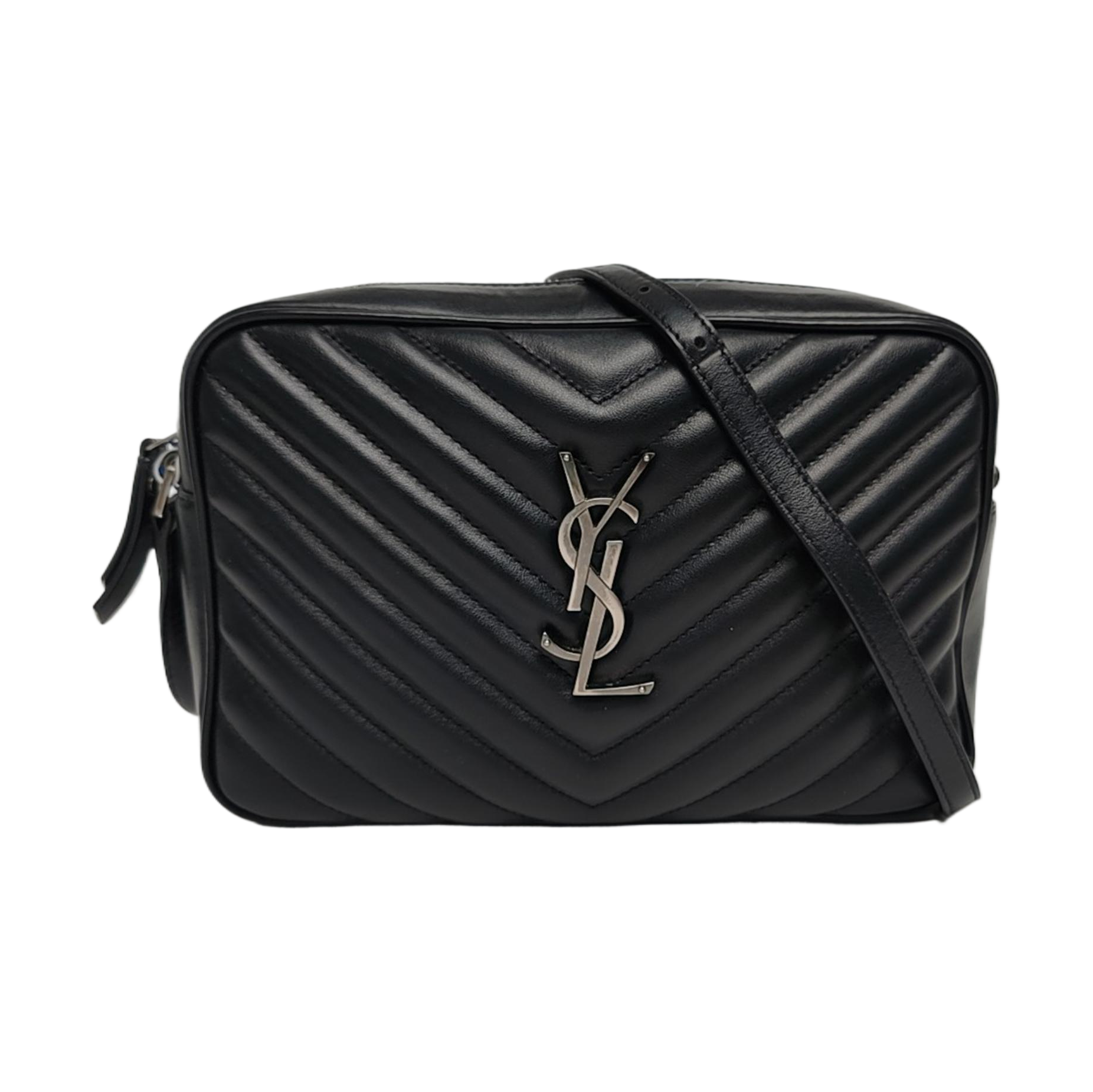 LOU Small Chevron Calfskin Black
