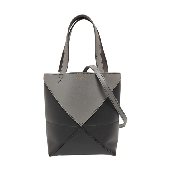 Authenticated pre-owned  Puzzle Fold Mini Calfskin Grey - Shoulder Bag at Looply
