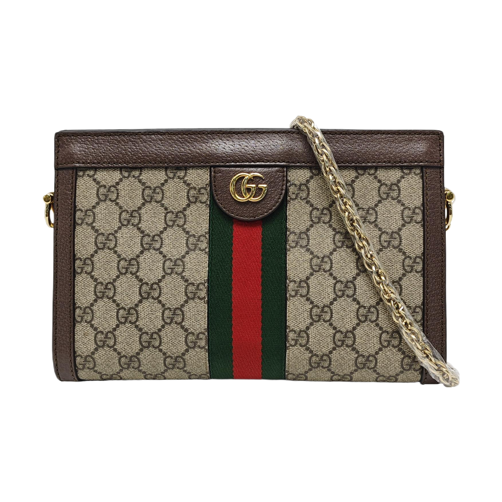 Ophidia Small Monogram Coated Canvas Beige