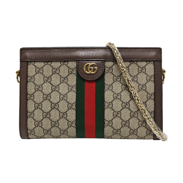 Ophidia Small Monogram Coated Canvas Beige