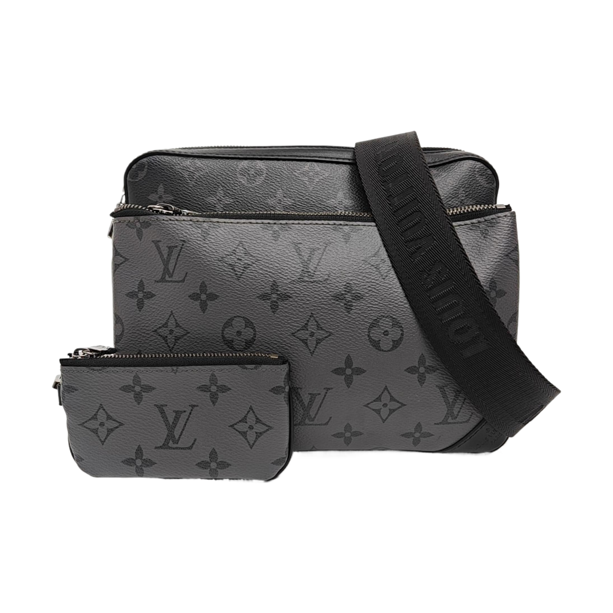 TRIO Monogram Coated Canvas Gray