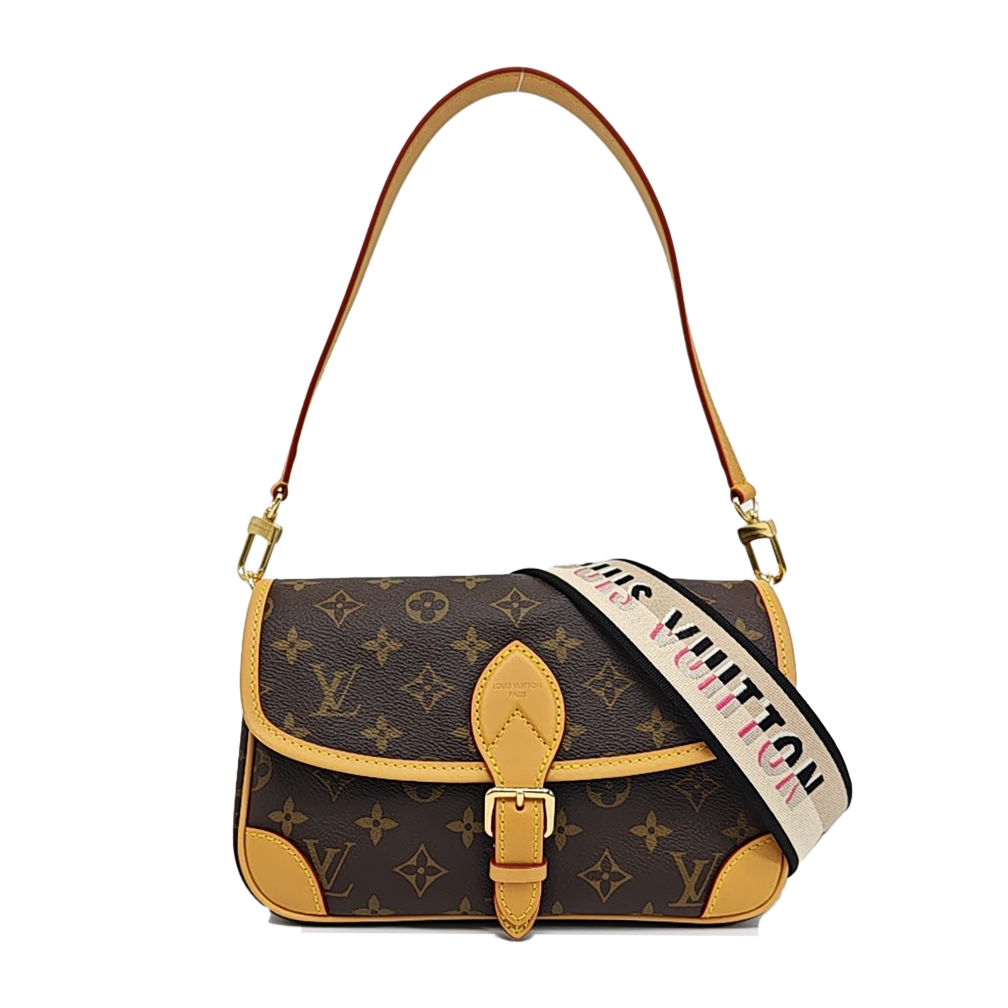 DIANE Monogram Coated Canvas Brown