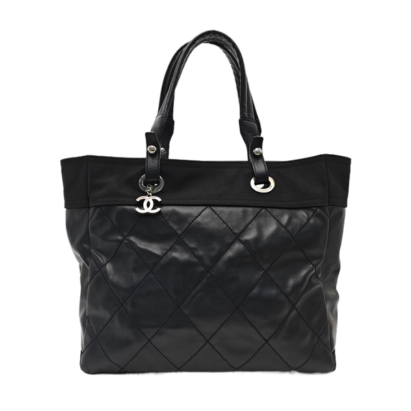 PARIS BIARRITZ Large Quilted Coated Canvas Black