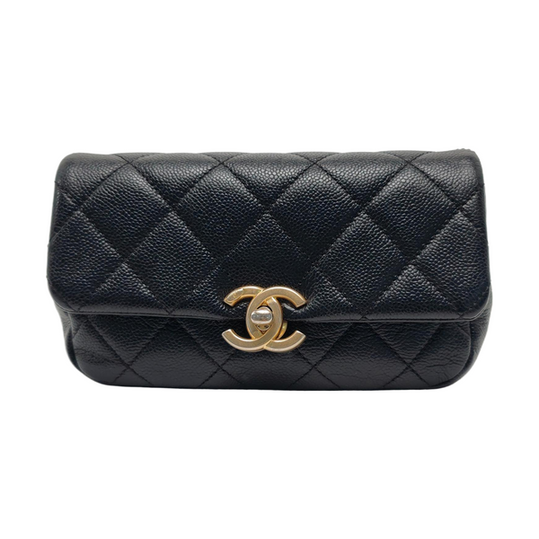 Caviar Quilted Grained Calfskin Black