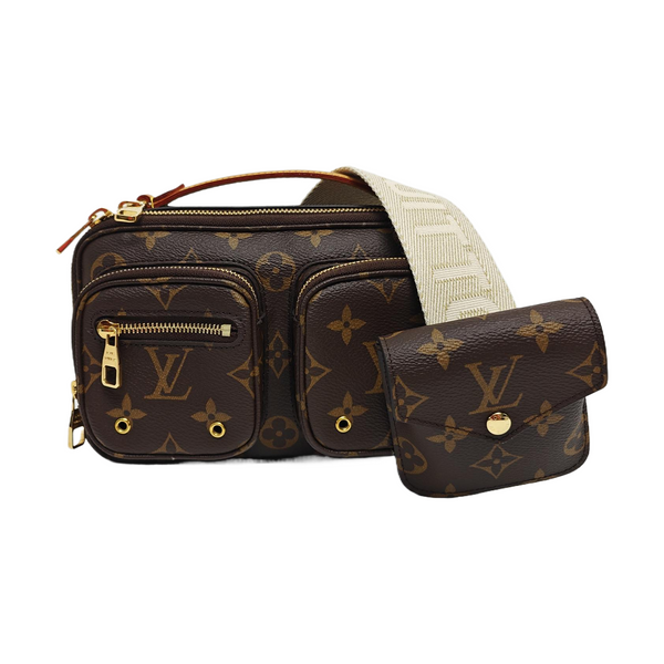 UTILITY Monogram Coated Canvas Brown