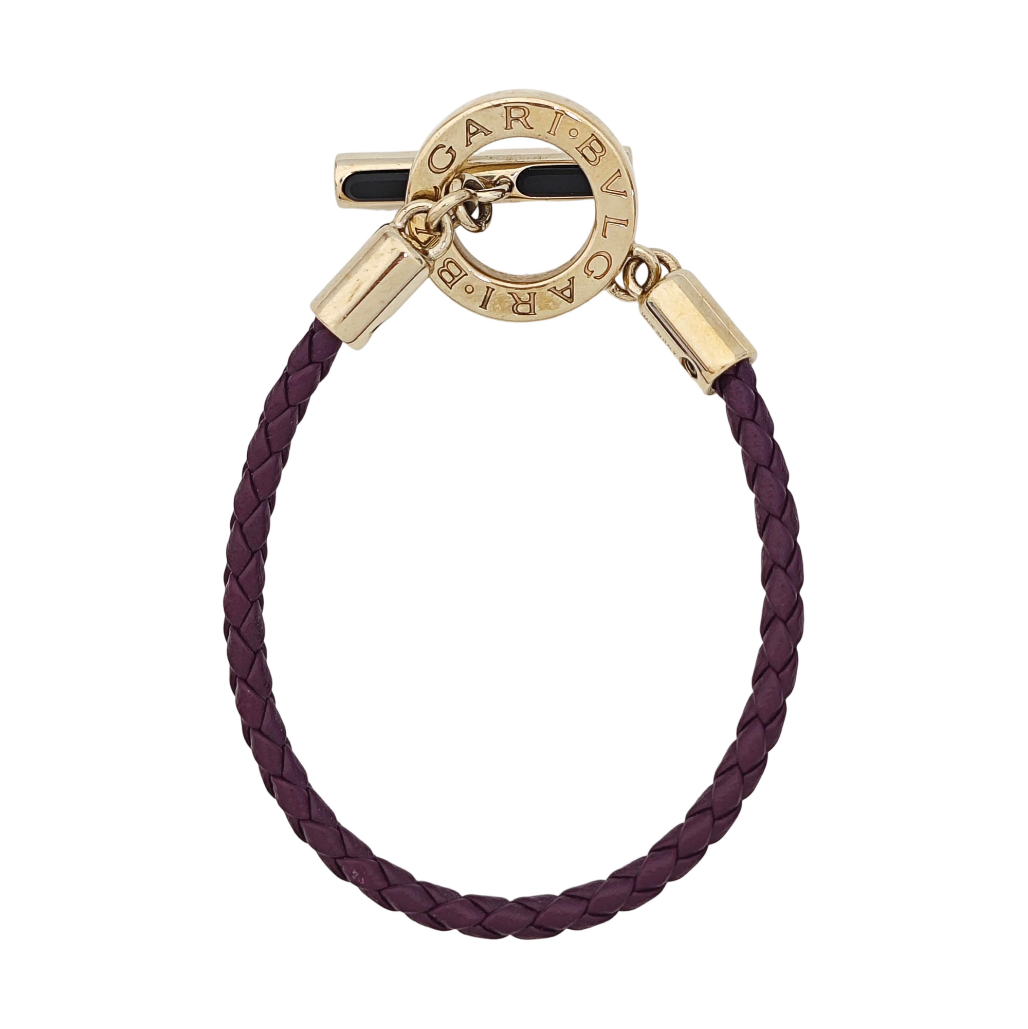 Leather Purple Bracelet