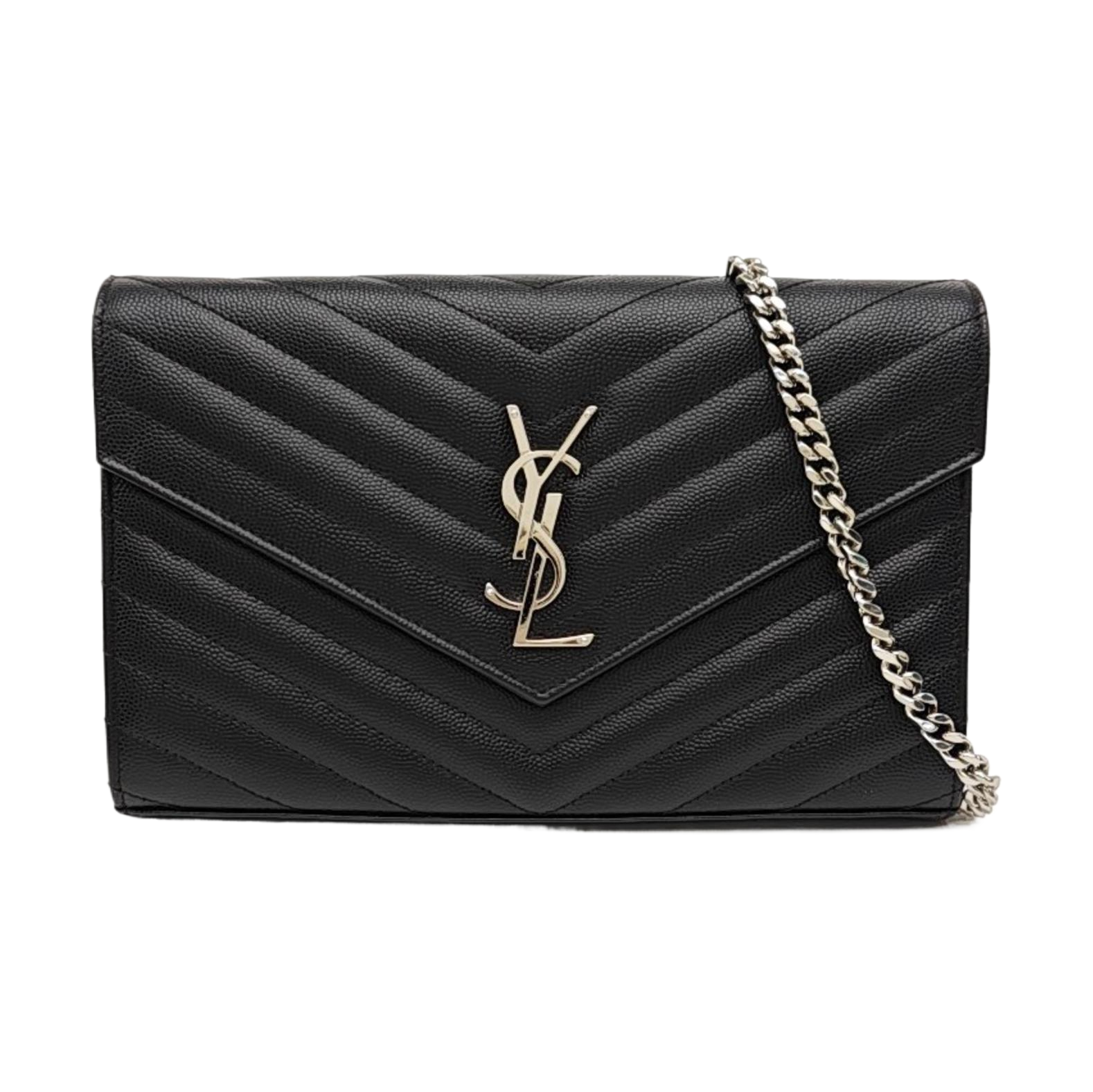 MONOGRAM Medium Chevron Calfskin Black