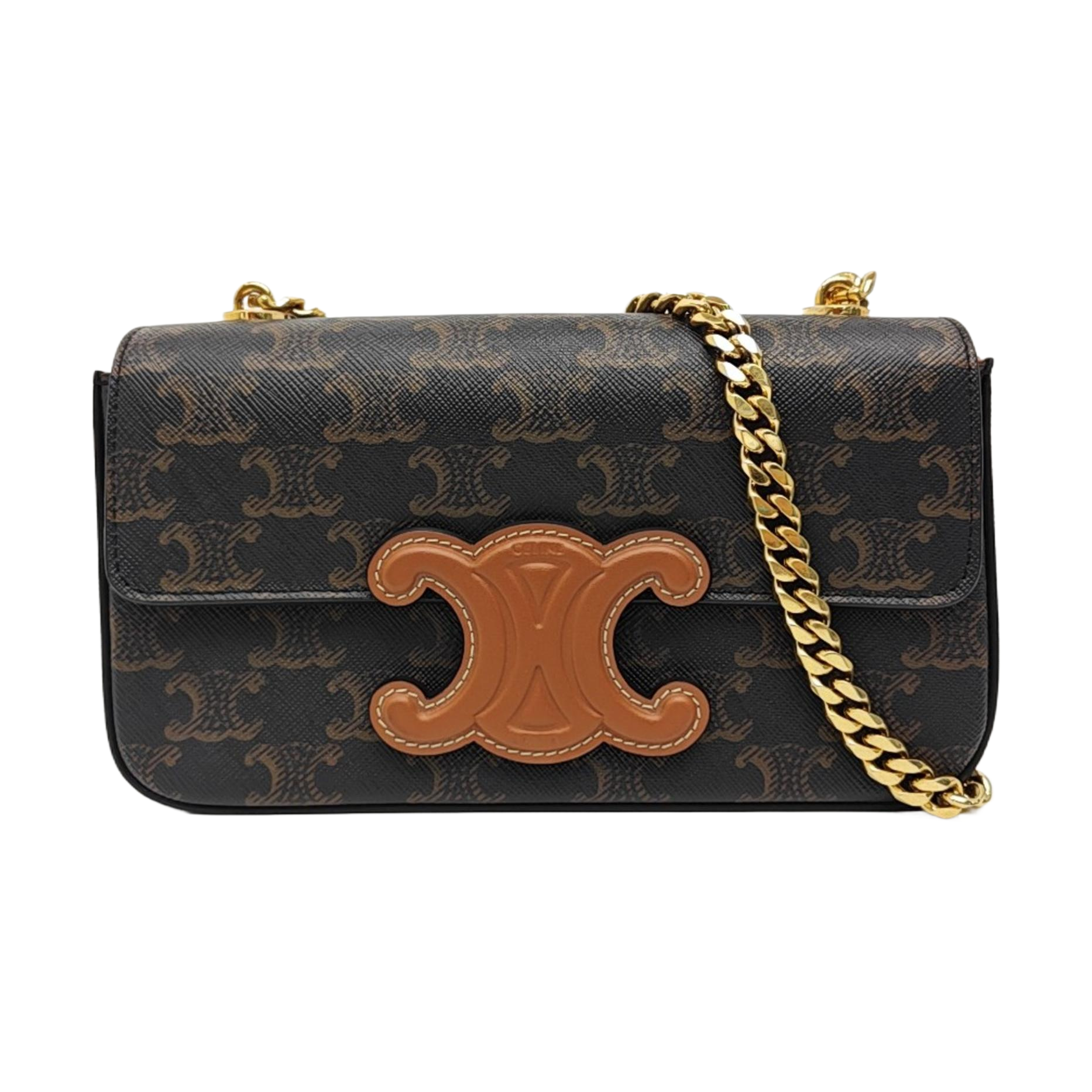 TRIOMPHE Small Coated Canvas Black