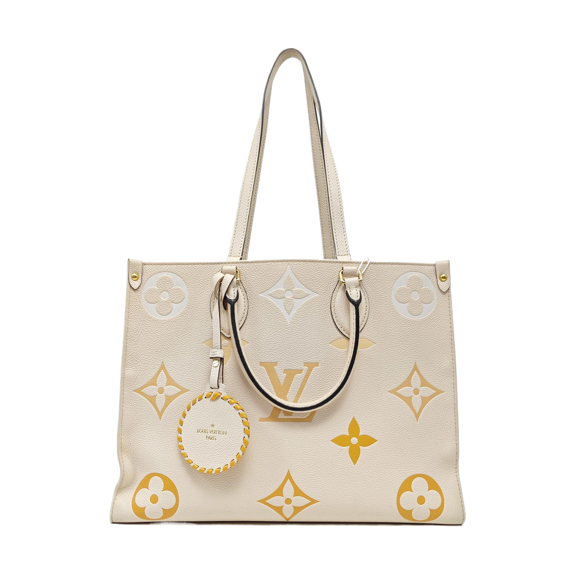 ONTHEGO MM Monogram Calfskin Beige