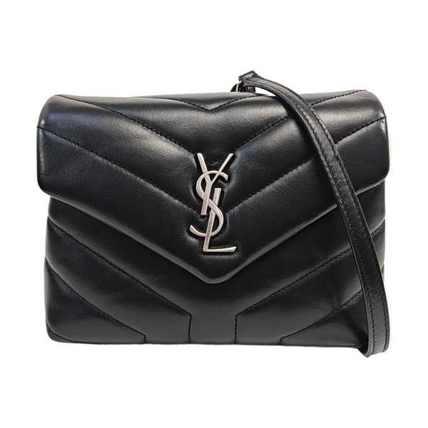 LOULOU Extra Small Chevron Calfskin Black