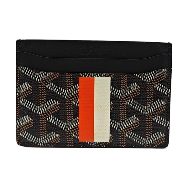 Coated Canvas Card Holder Black