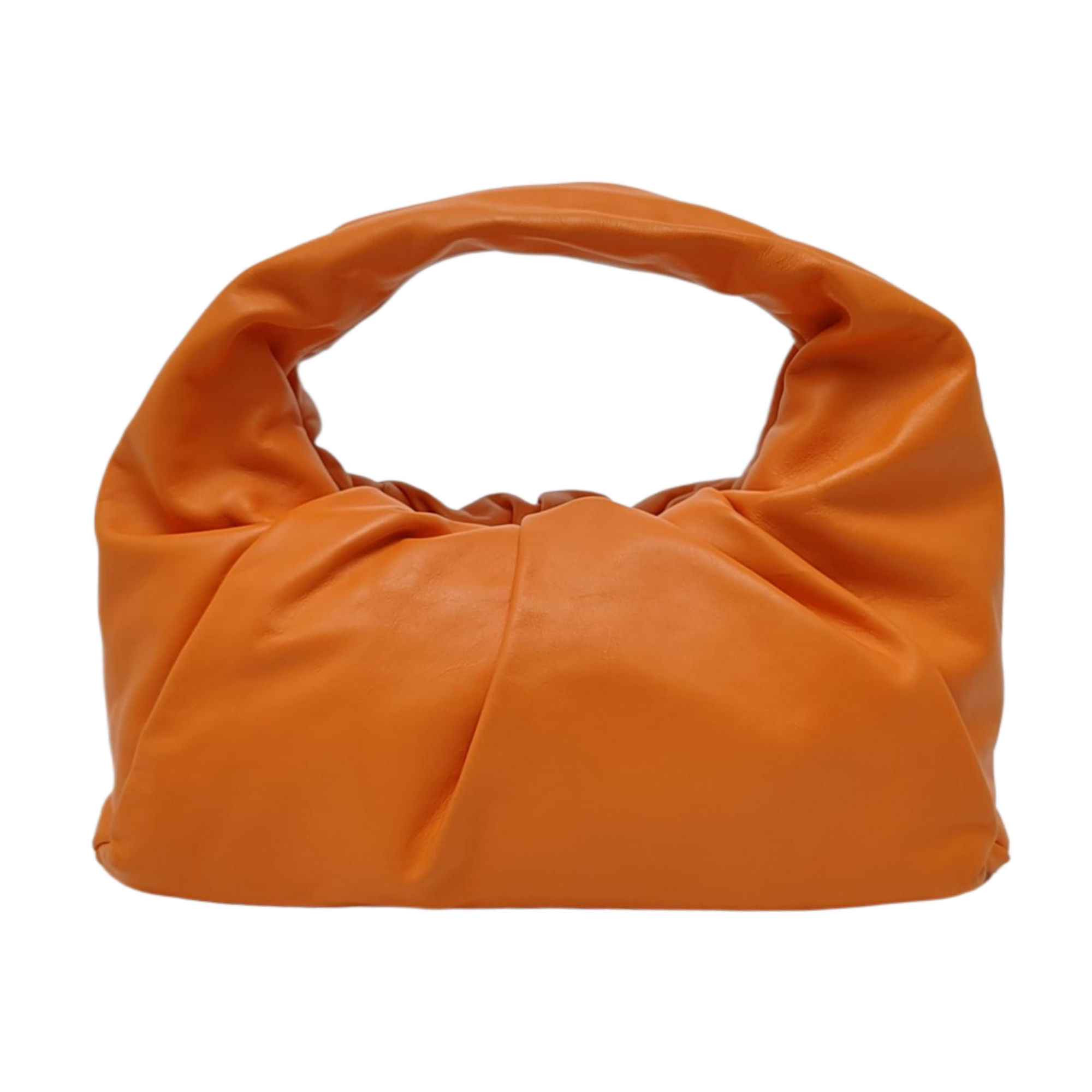 Authenticated pre-owned  The Pouch Calfskin Orange - Top Handle Bag at Looply
