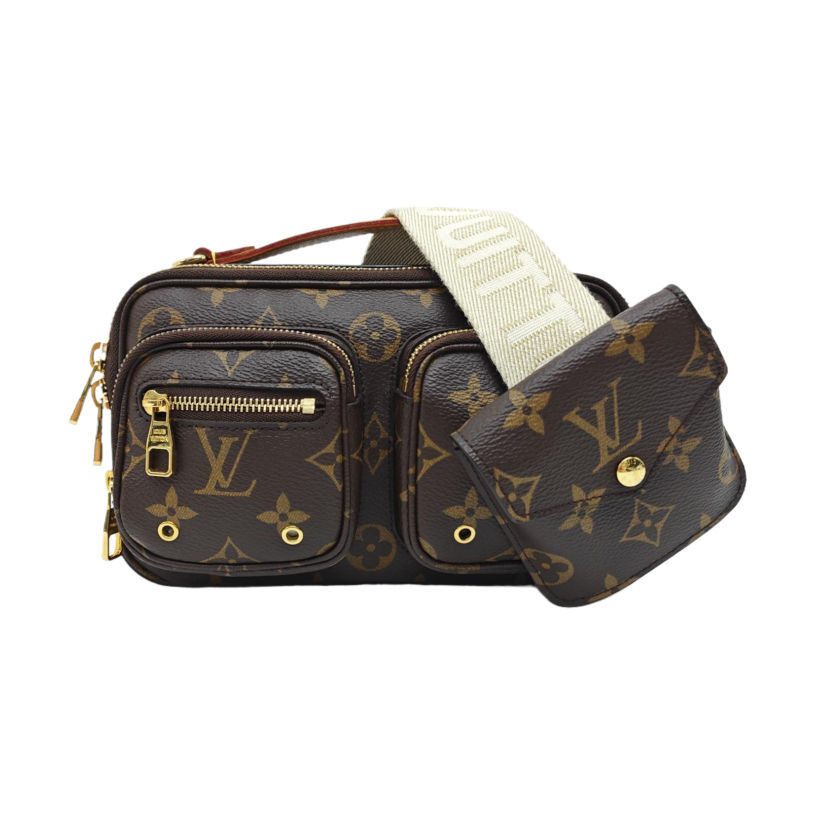 UTILITY Monogram Coated Canvas Brown