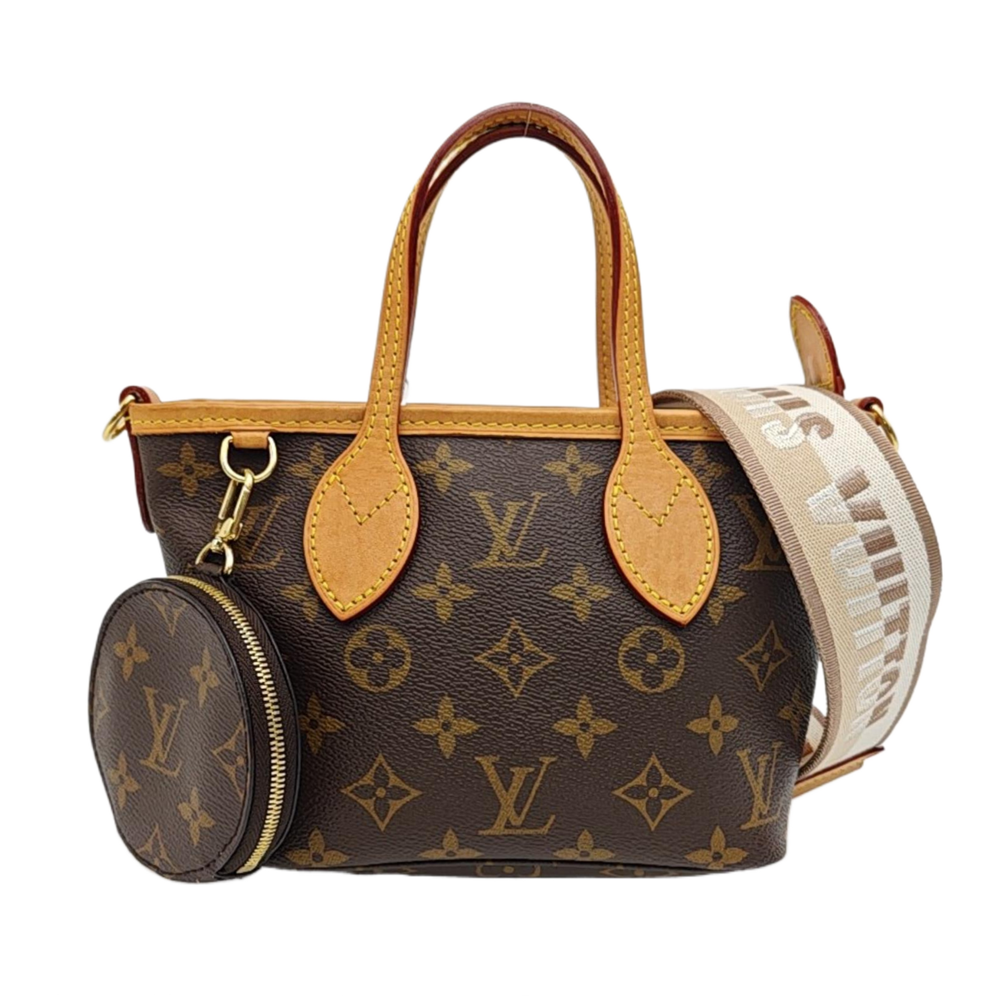 NEVERFULL BB Monogram Coated Canvas Brown