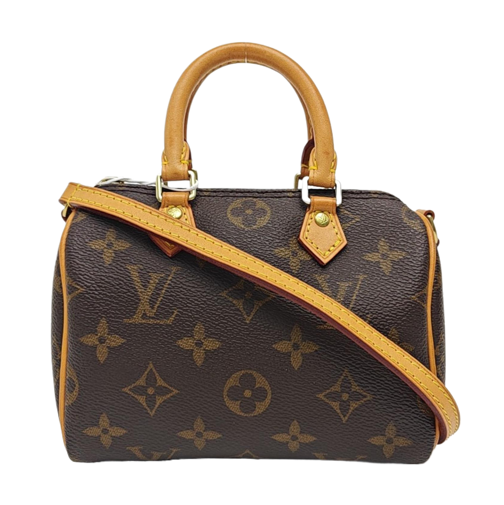 SPEEDY Nano Monogram Coated Canvas Brown