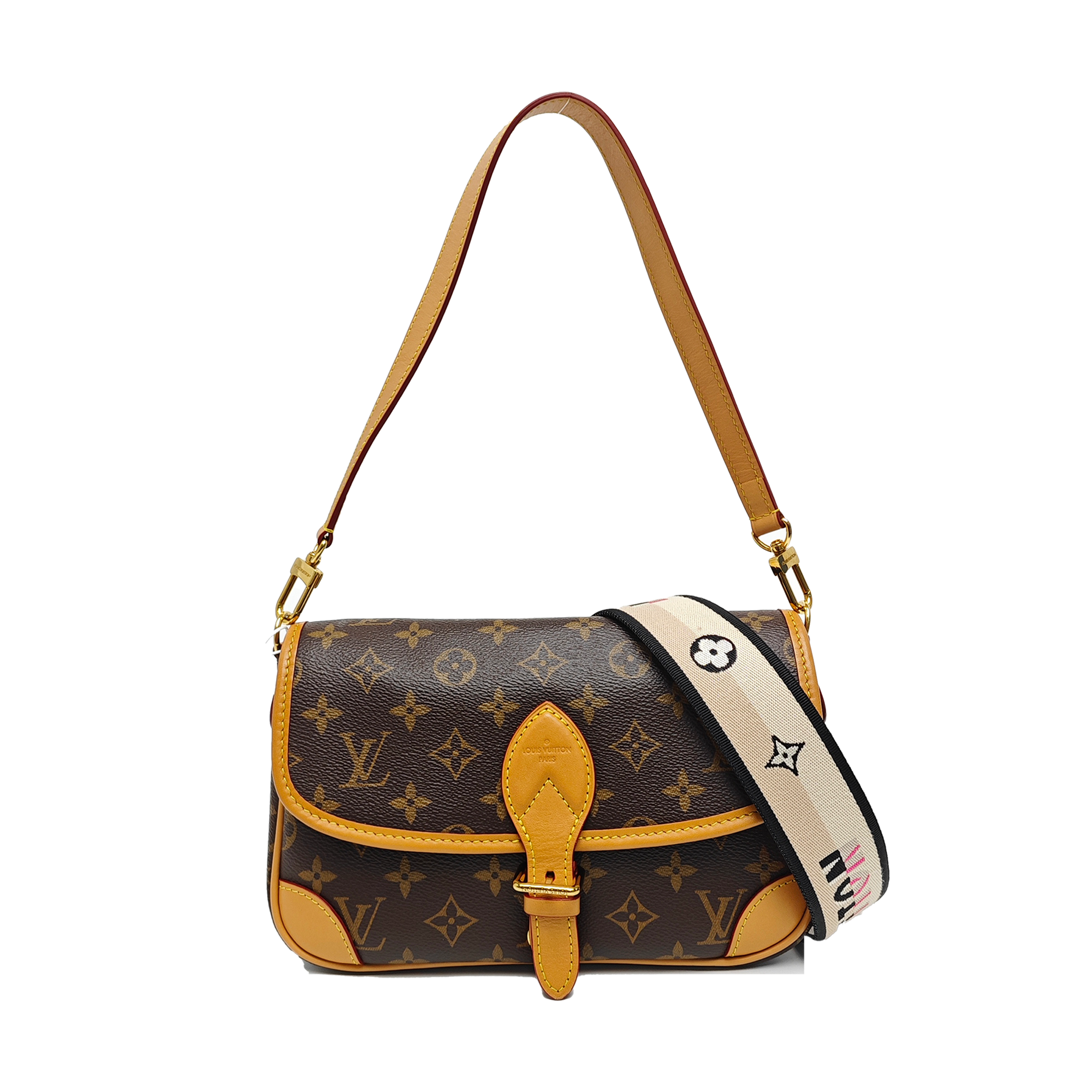 DIANE Monogram Coated Canvas Brown