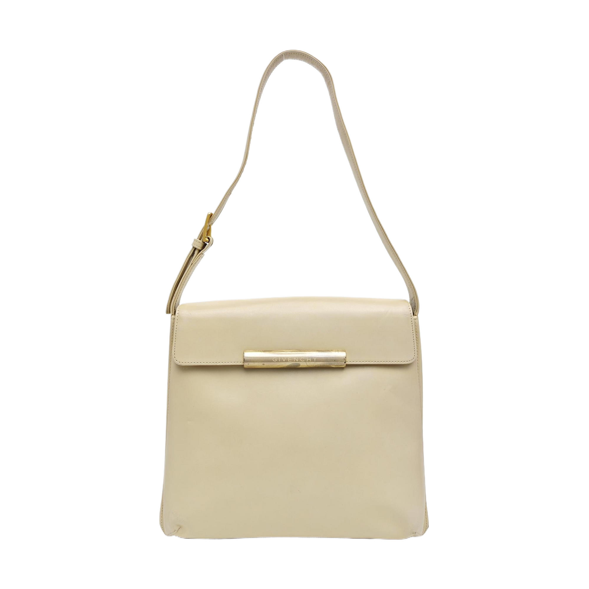 Calfskin Top Handle Bag Beige