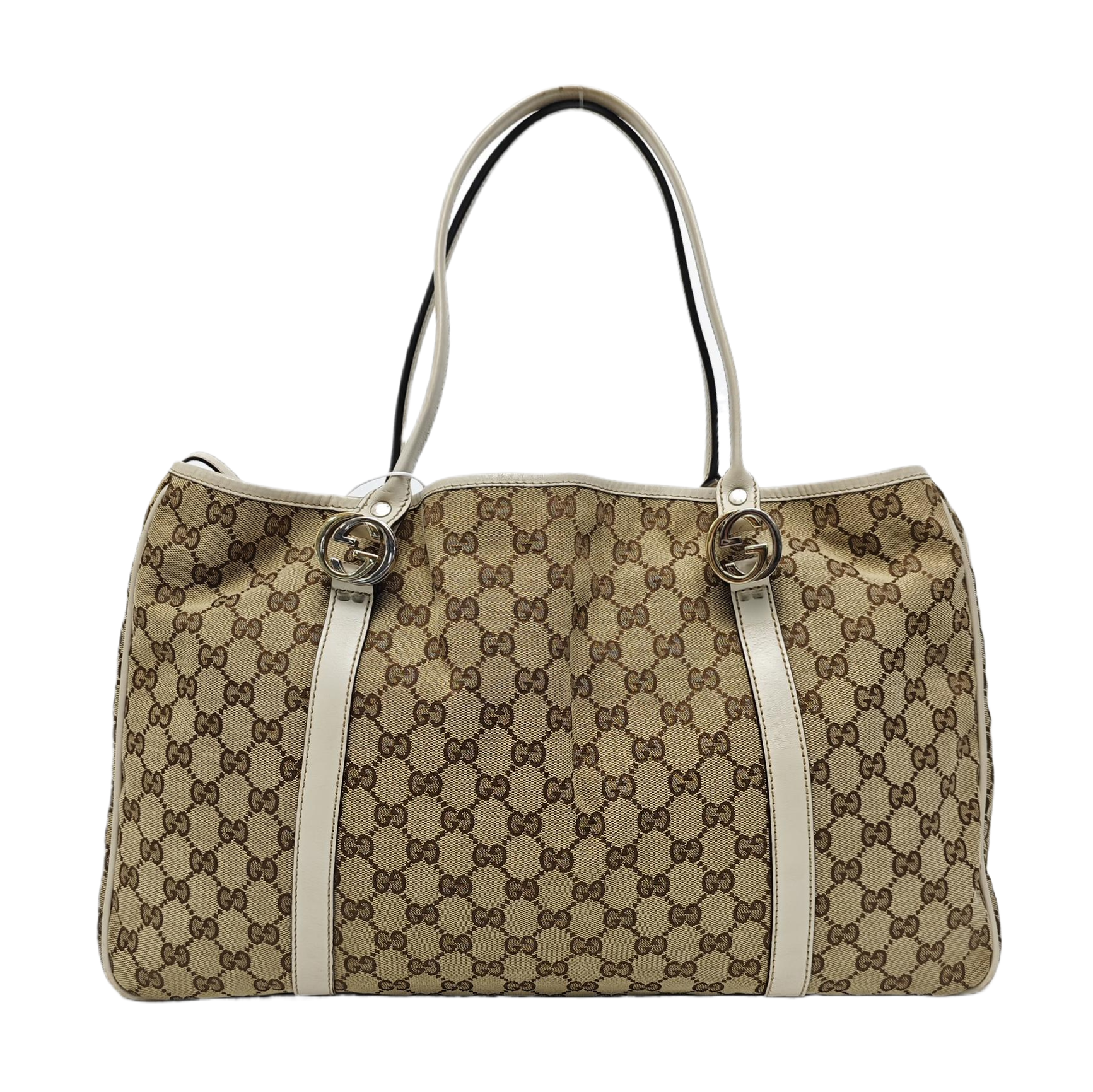 Monogram Canvas Tote Bag Brown