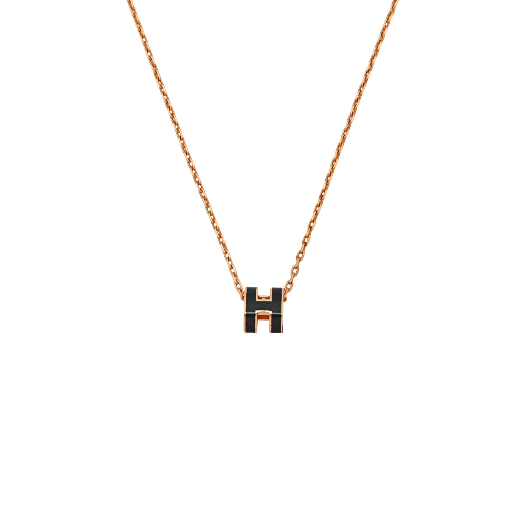 Pop H Metal Rose Gold Necklace