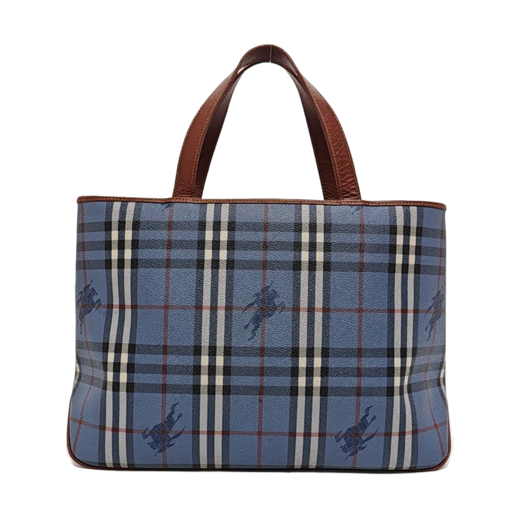Coated Canvas Tote Bag Blue