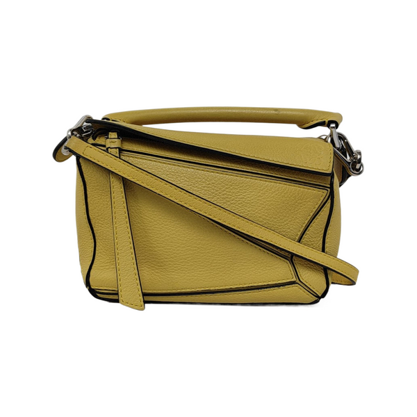 Authenticated pre-owned  Puzzle Mini Calfskin Yellow - Crossbody Bag at Looply