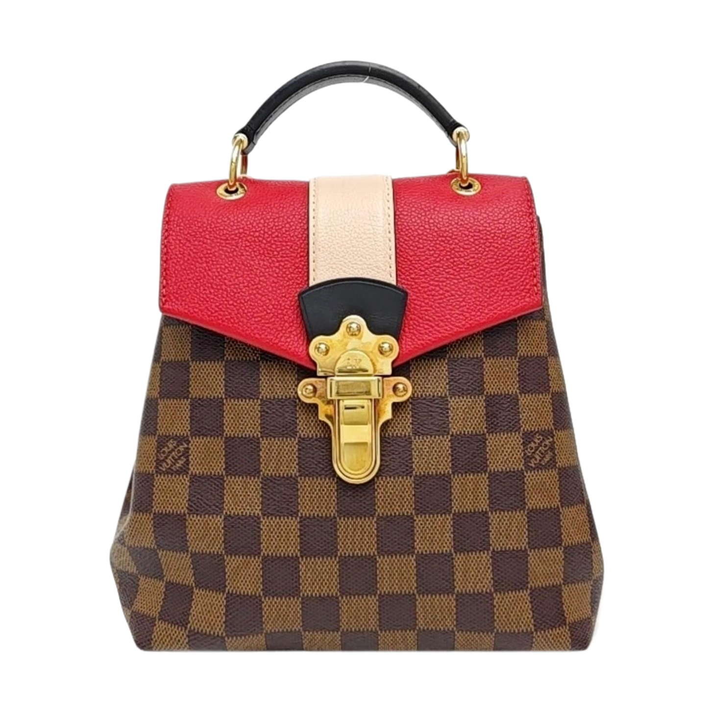 CLAPTON Damier Ebene Coated Canvas Brown