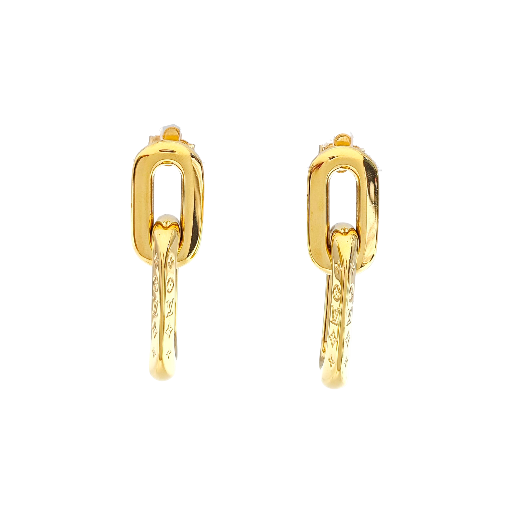 LV EDGE Metal Gold Earrings