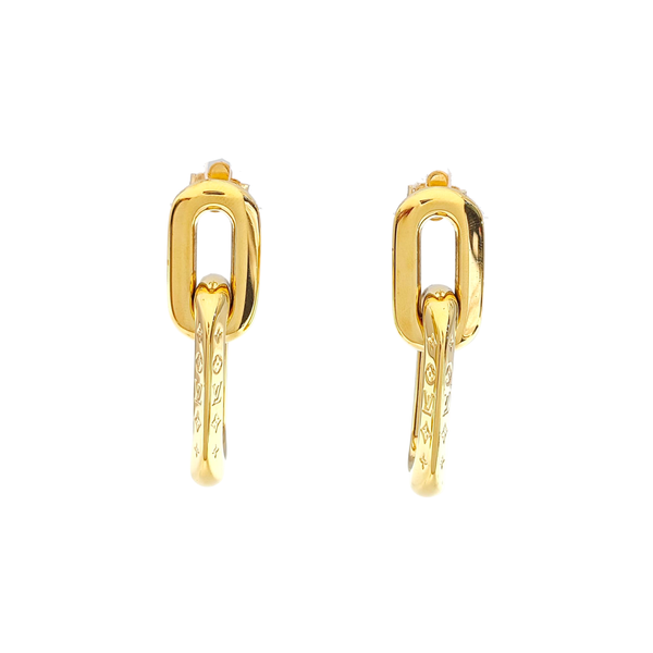 LV EDGE Metal Gold Earrings