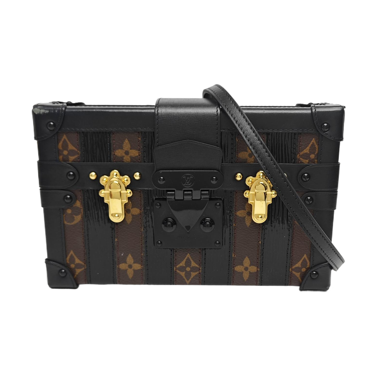 PETITE MALLE Monogram Coated Canvas Brown