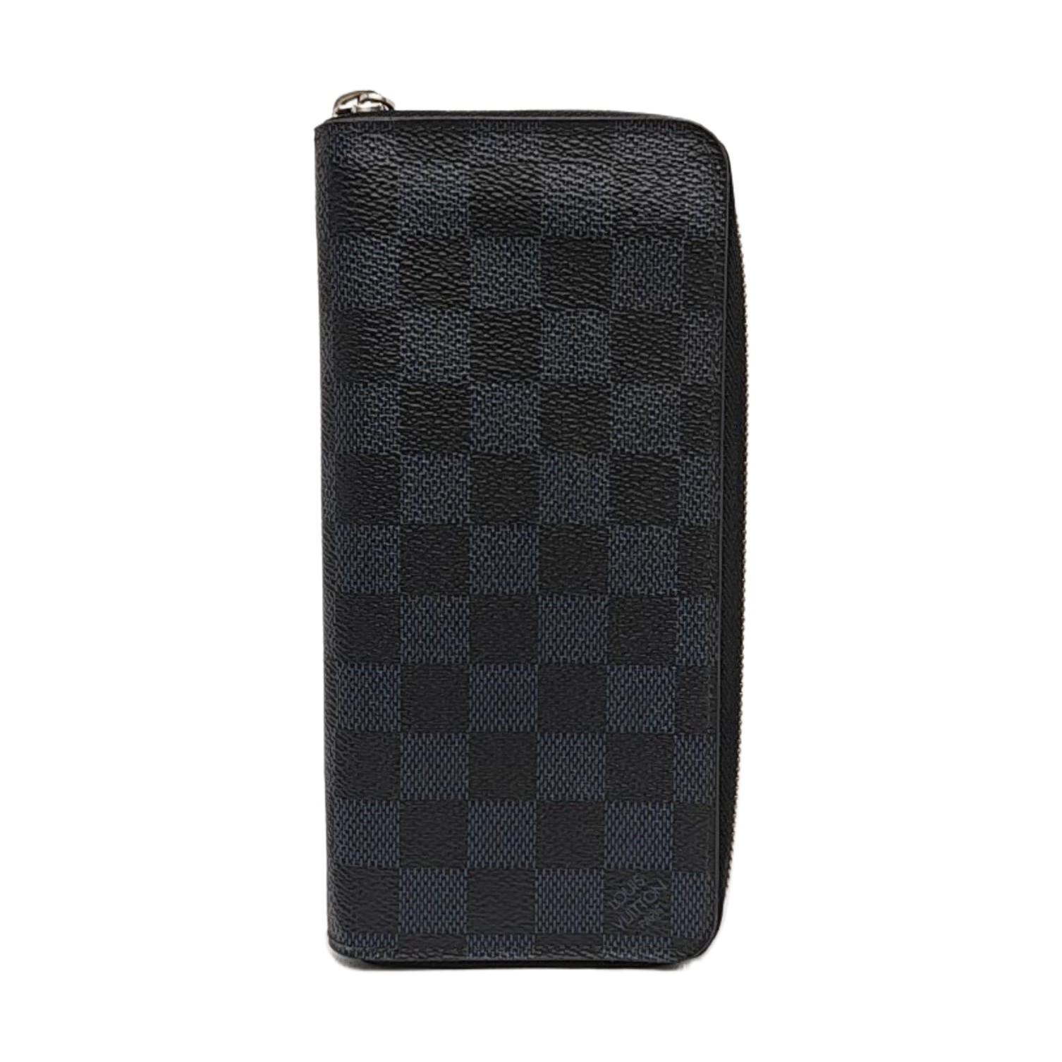 ZIPPY Damier Coated Canvas Blue Wallet