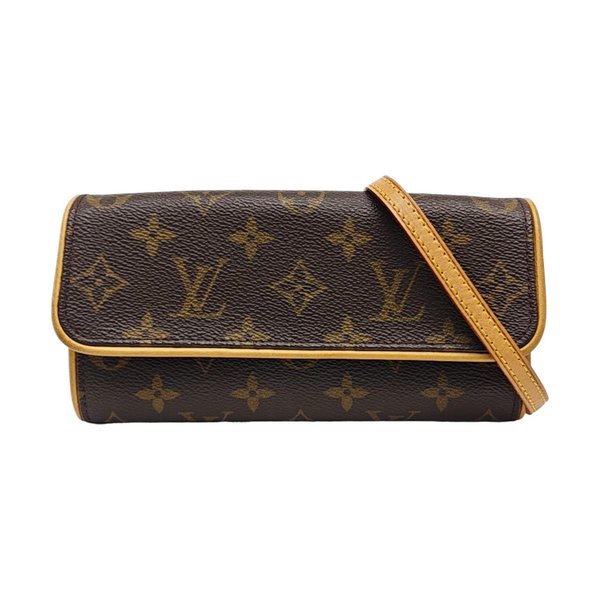 TWIN PM Monogram Coated Canvas Brown