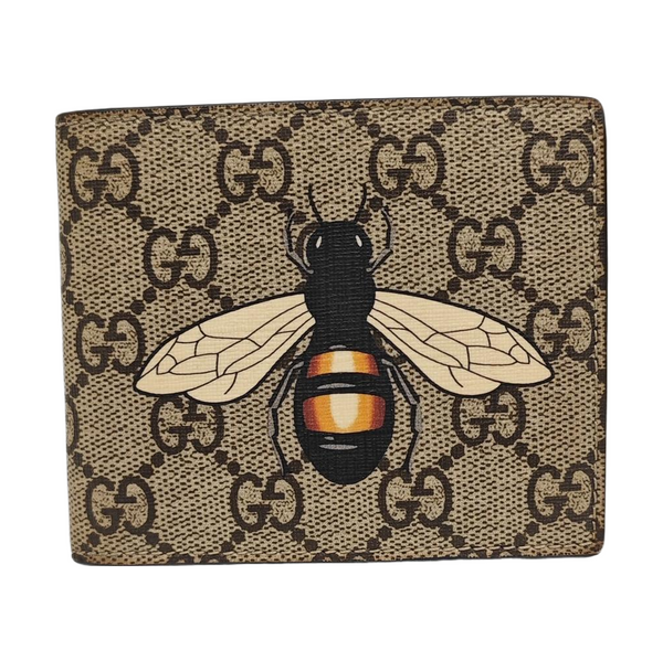 GG Supreme Monogram Coated Canvas Brown Wallet