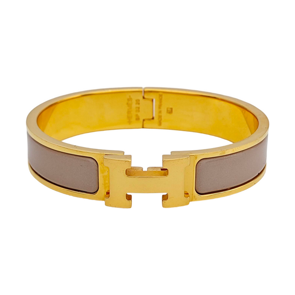 Clic H Metal Gold Bangle