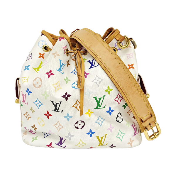 LV × TM NÉONOÉ MM Monogram Coated Canvas White