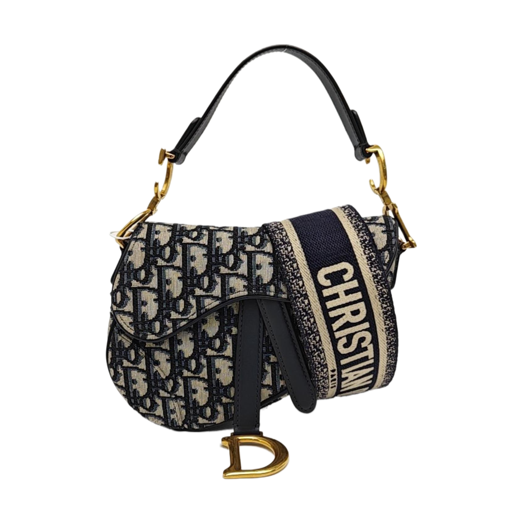 Saddle Mini Oblique Canvas Blue
