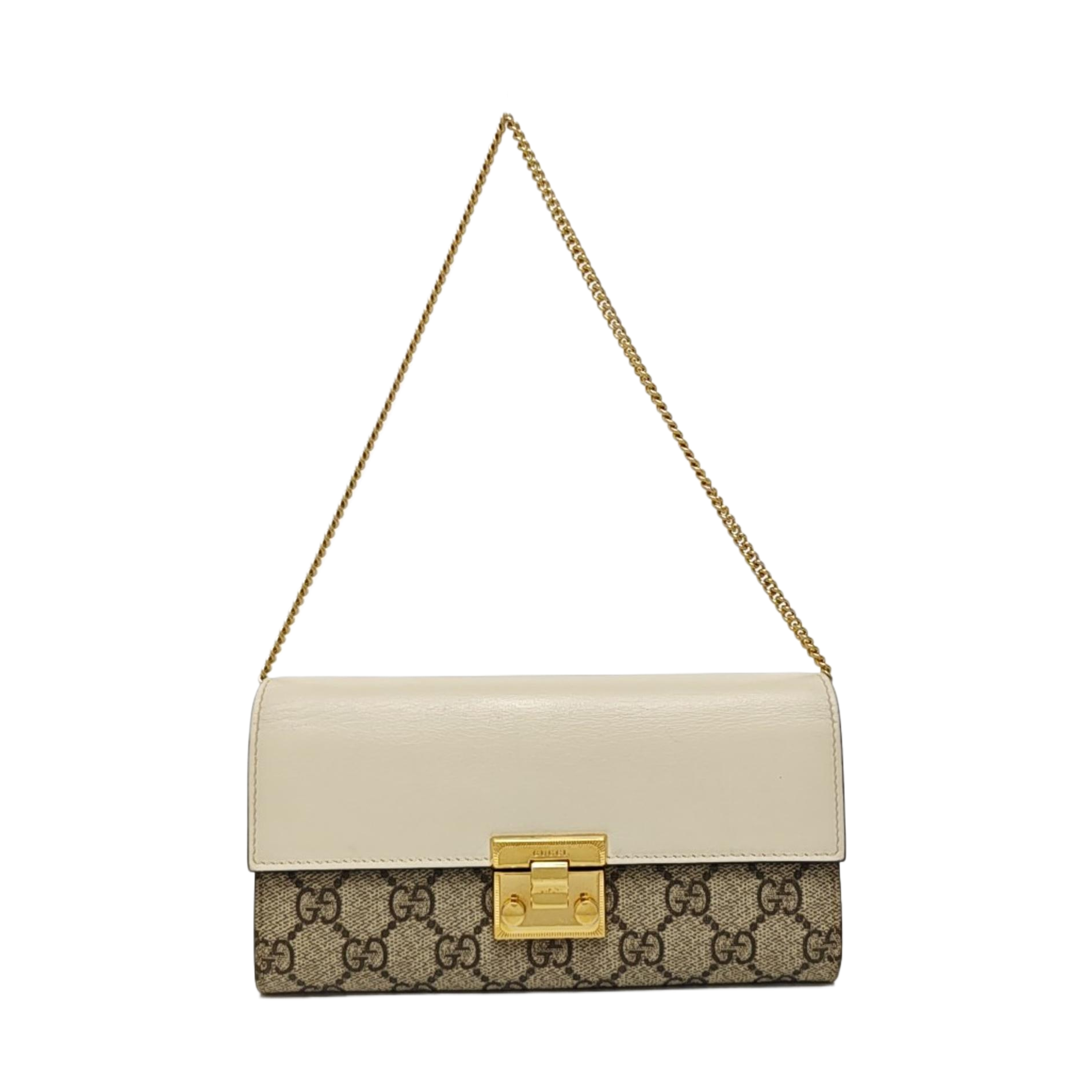 Padlock Mini Monogram Coated Canvas White
